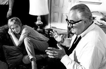 Director Robert Aldrich and Susannah York on the set of "The Killing of Sister George" 1968 Aldrich Studios © 1978 Bob Willoughby